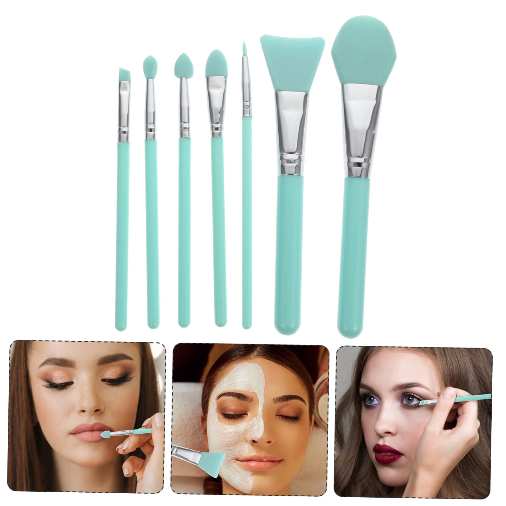 Healeved 21 Pezzi Pennello per maschera in silicone strumenti per la cura della pelle del viso cosmetico ombretto Trucco pennelli make up professionali pennelli professionali make up