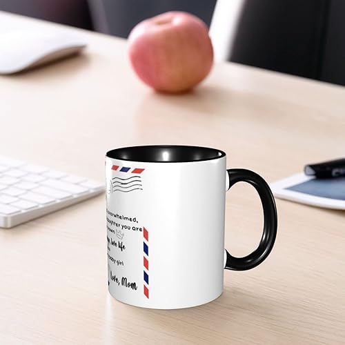Miniatura 8 de Taza de café con letra de mamá a hija, tazas de té, tazas de café, tazas de café de cerámica para mujeres, hombres, oficina, hogar, regalo del día