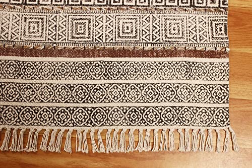 Tapis dhurrie tissé à la main pour réchauffer un couloir ou salon - 7