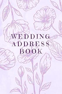 6x9in Wedding Address Book- Floral Purple Design: Perfect for tracking wedding guest contact information, gifts, RSVPs and more! Additional Note Pages for Wedding Planning!