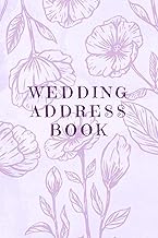 6x9in Wedding Address Book- Floral Purple Design: Perfect for tracking wedding guest contact information, gifts, RSVPs and more! Additional Note Pages for Wedding Planning!