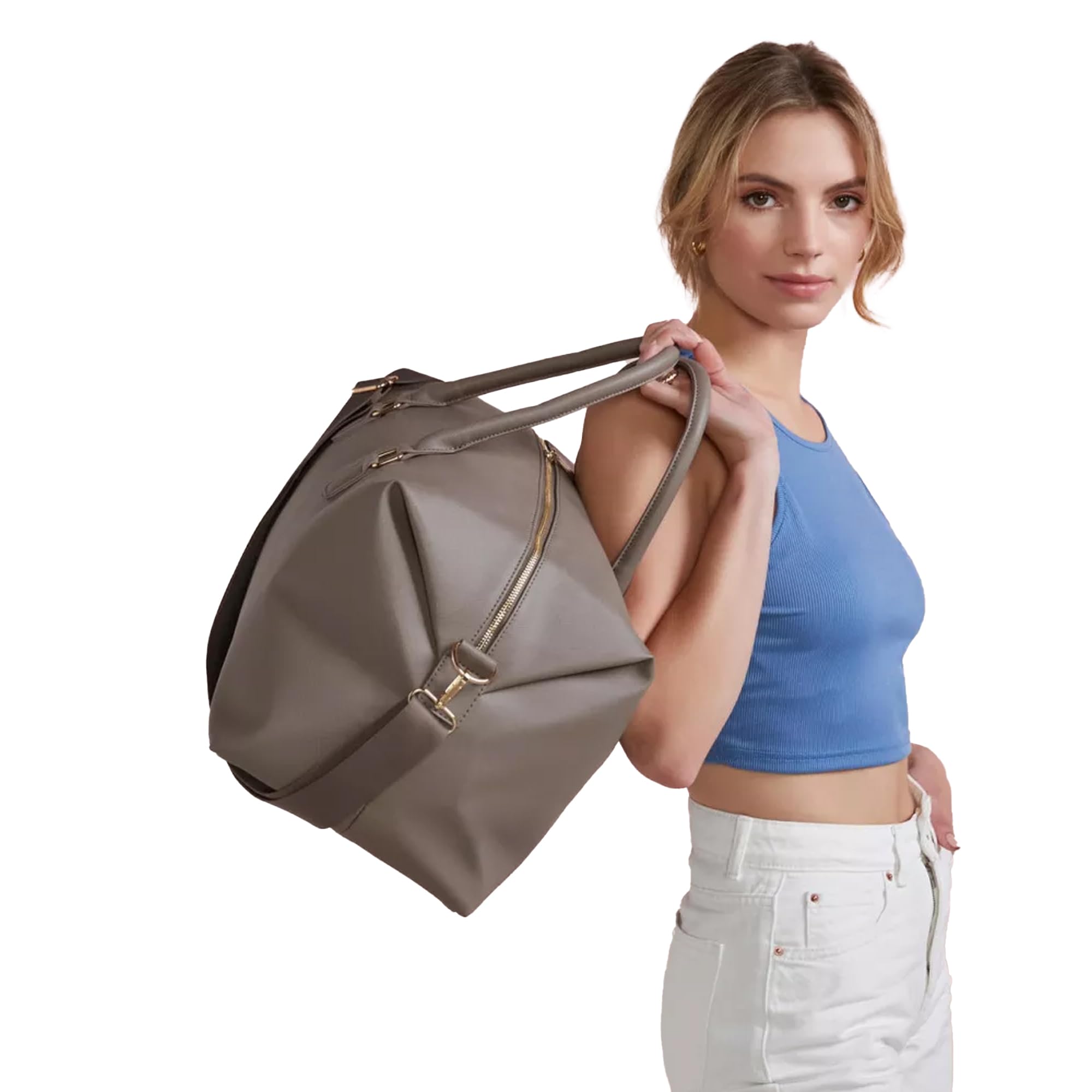 BagBase BG759 Boutique Weiche Umhängetasche, zeitloses, weiches Design, Lederoptik, PU, ideales Handtaschen- und Reisezubehör für Damen