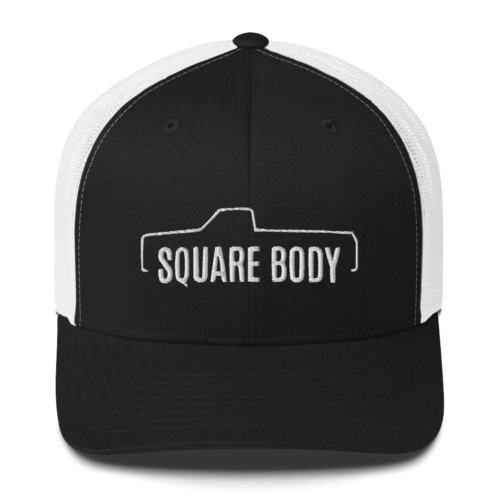 Square Body Hat Embroidered with Regular Cab C10 K10 Square Body Chevy Trucker Cap