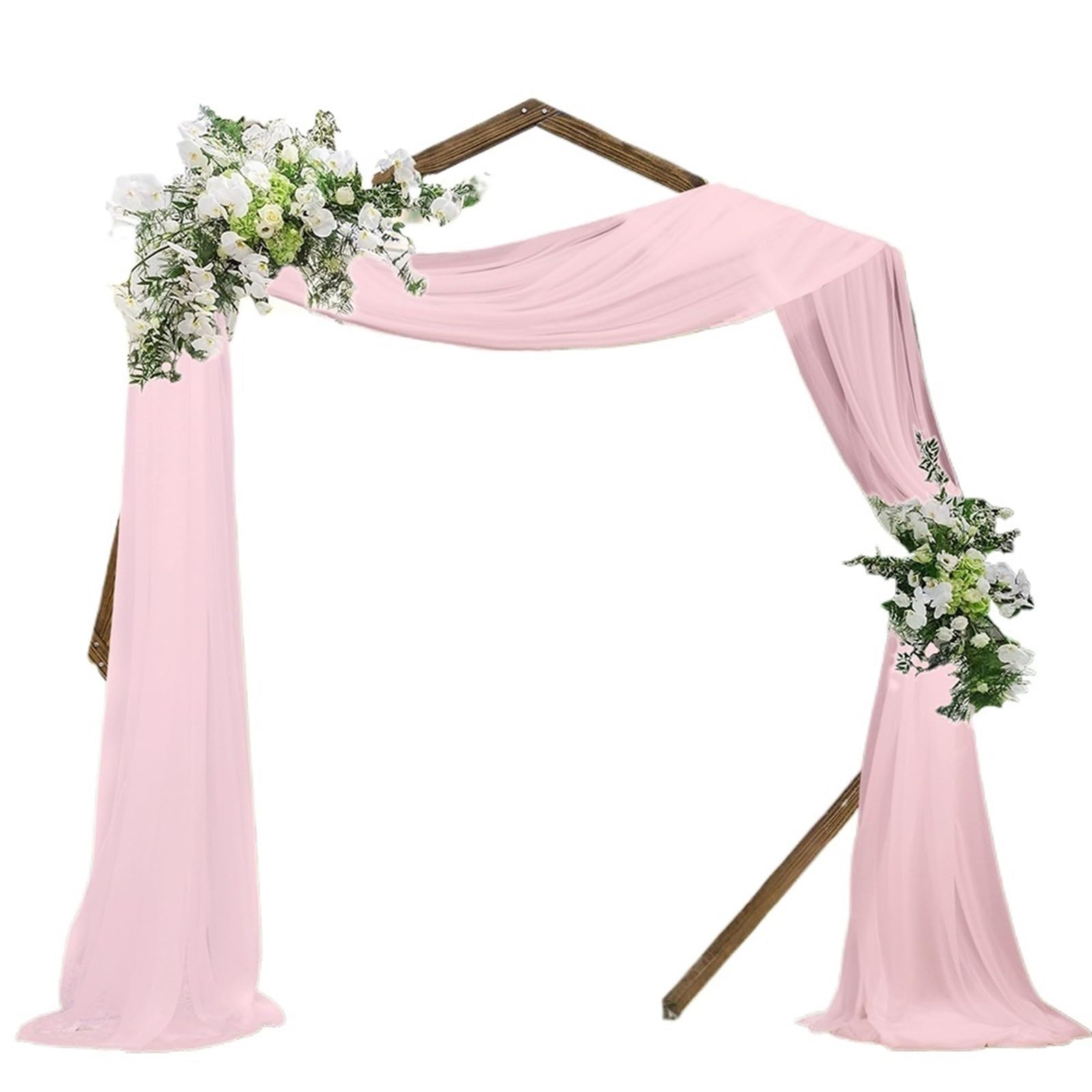 NDLHXKFRP Wedding Curtains Decorations, Wedding Arch Draping Fabric Sheer Chiffon Tulle Curtain Multicolor(Pink)