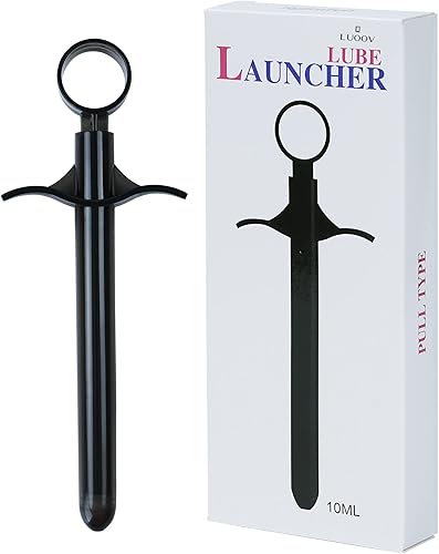 Tirador de tubo lubricante con tapa redondeada suave para hombres, mujeres y parejas, reutilizable, fácil de usar y limpiar, jeringas aplicadoras de