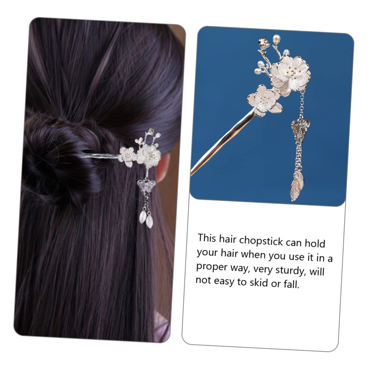 POPETPOP 5piezas Horquillas De Pelo Elegantes Decoración De Flor De Ciruelo y Borlas Accesorios De Peinado Para Mujeres y Niñas Herramienta De Estilo Retro Para Eventos Formales