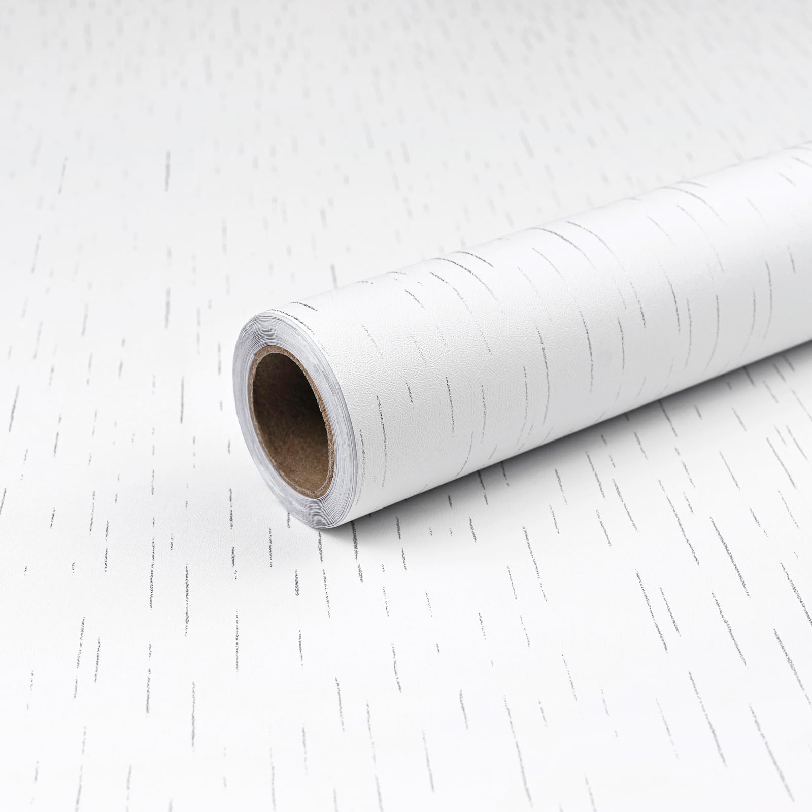 Papier peint blanc texturé haute densité revêtement adhésif premium pour meuble