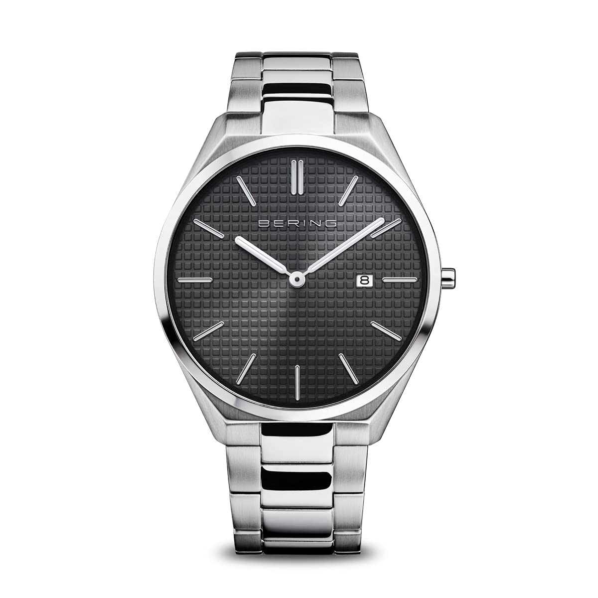 BERING Herren Uhr analog Quarzwerk mit Edelstahlarmband 17240-702