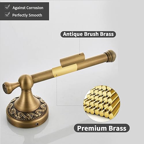 Miniatura 4 de Leyden Soporte de papel higiénico de latón, anillo de toalla antiguo, soporte retro para toallas de mano, rollo de pañuelo, colgador de papel,