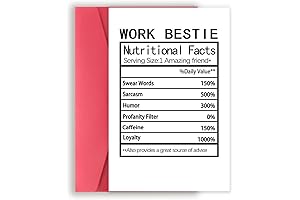 YiKaLus Funny Birthday Card for Work Bestie