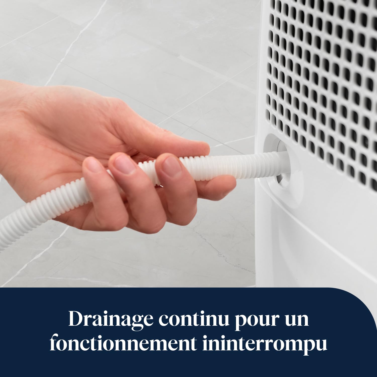 De’Longhi Tasciugo AriaDry Multi - Déshumidificateur Portable pour la Maison, Filtration à 3 Actions, Élimination de l'Humidité 14L/24h, Séchage, Anti-Moisissure, Silencieux, Blanc (DEXD214RF)