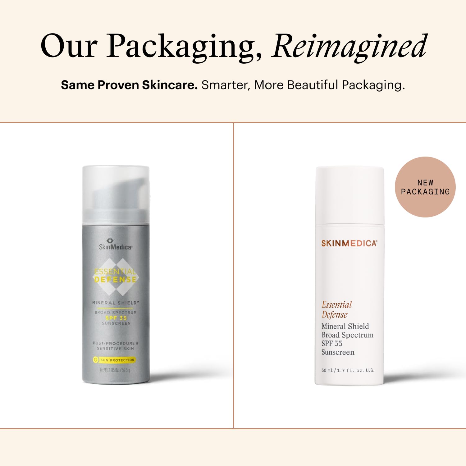 SkinMedica Essential Defense Mineral Shield SPF 35 Sunscreen for Face (NEW PACKAGING). This Lightweight, Facial Sunscreen is Ideal for Oily and/or Combination Skin, 1.7 Oz