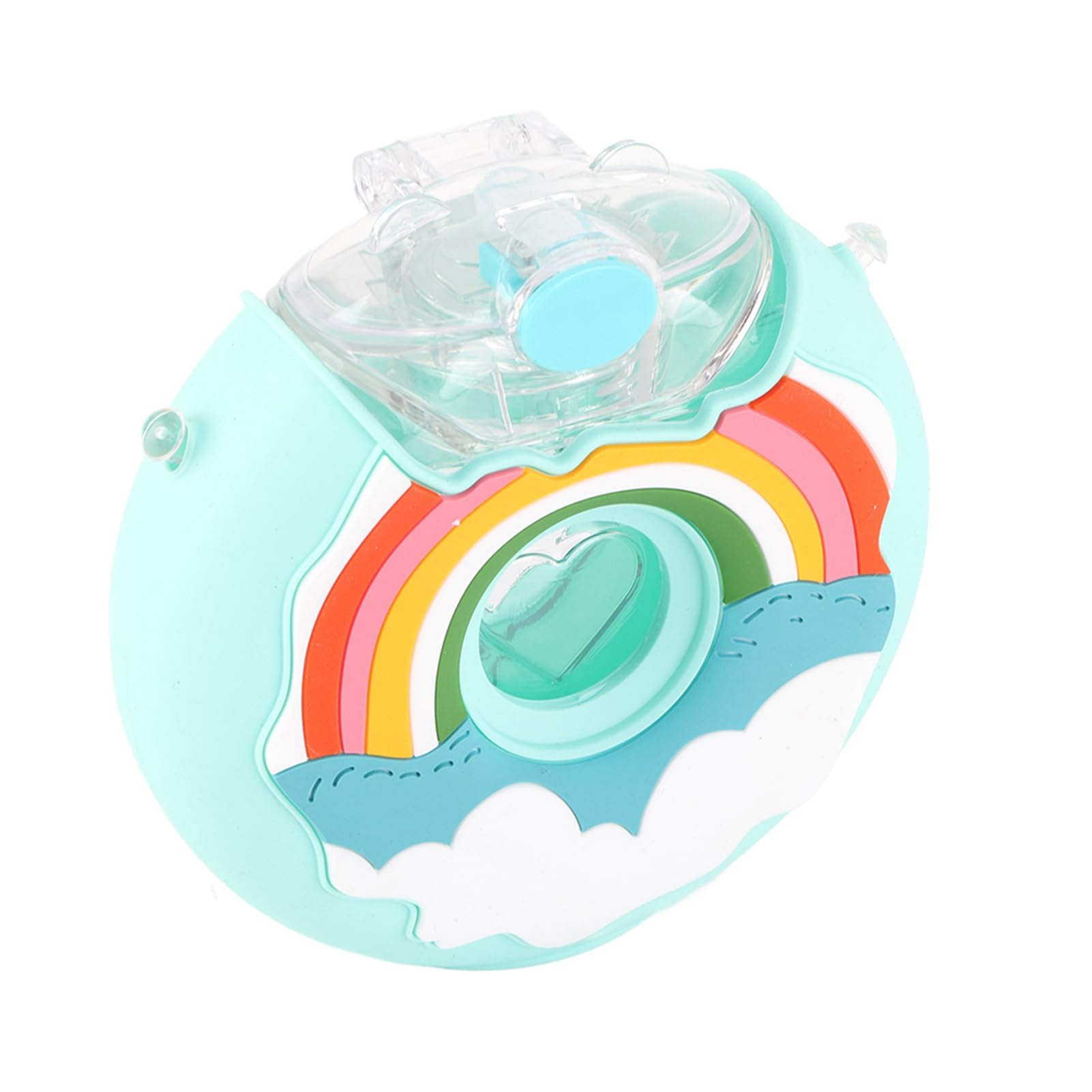 Cocoarm Bottiglia d'acqua a Ciambella, Bottiglia d'acqua per PC per Bambini con Beccuccio Portatile Resistente Al Calore con Cinturino Resistente Alle Perdite Design Colorato a Forma di Cartone