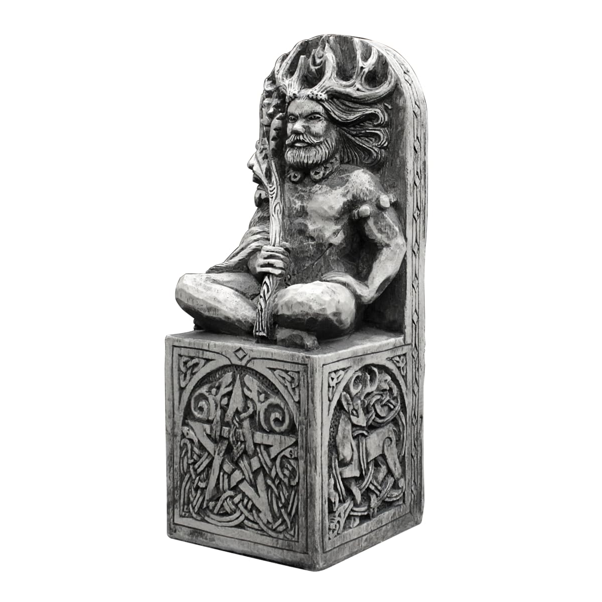 Dryad Design Cernunnos Statue Wiccan Païen Corne Décor Pierre 20,3 Cm