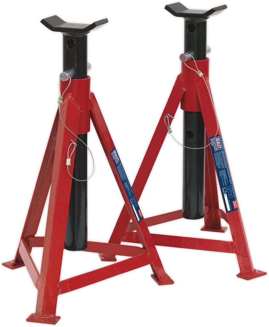 Sealey As3000 Axle Stands 2.5Tonne Cap Per Stand 5Tonne Per Pair Medium Height