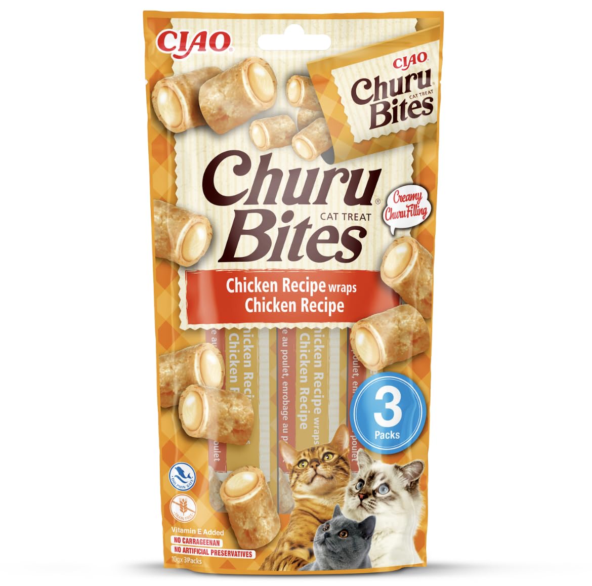 CHURU Cat Bites Receta DE Pollo 3X 10GR