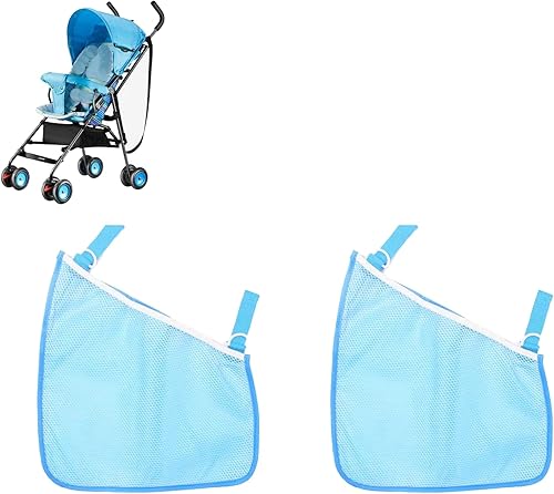 Paquete de 2 redes de carga portátiles para cochecito, correas antideslizantes y ajustables, bolsa de almacenamiento de alimentos, bolsa de