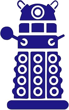 Dalek DW Sticker Vinyl Decal Notebook Car Window Laptop 2" x 4" Blue