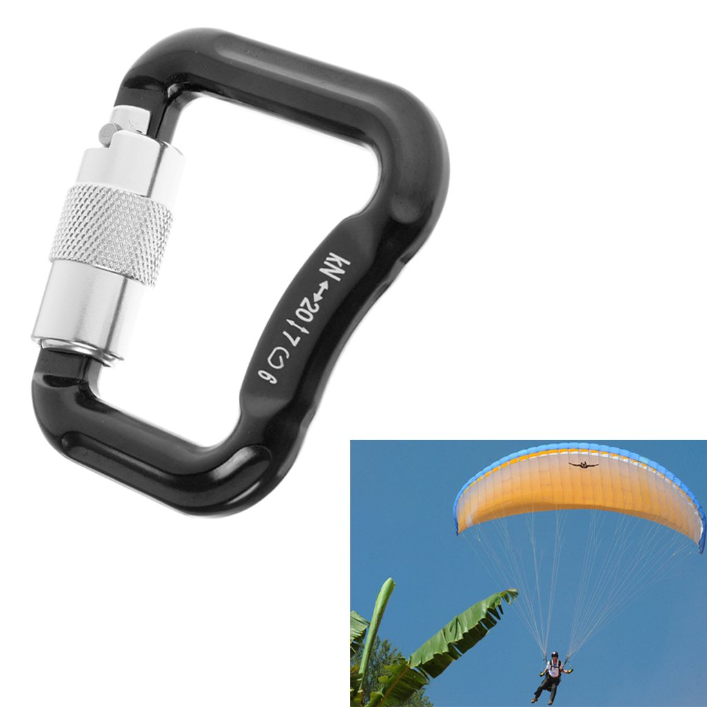 Sharplace (2 Packung D Karabiner Clip, D-Ring Haken Gleitschirm Fallschirm Karabinerhaken