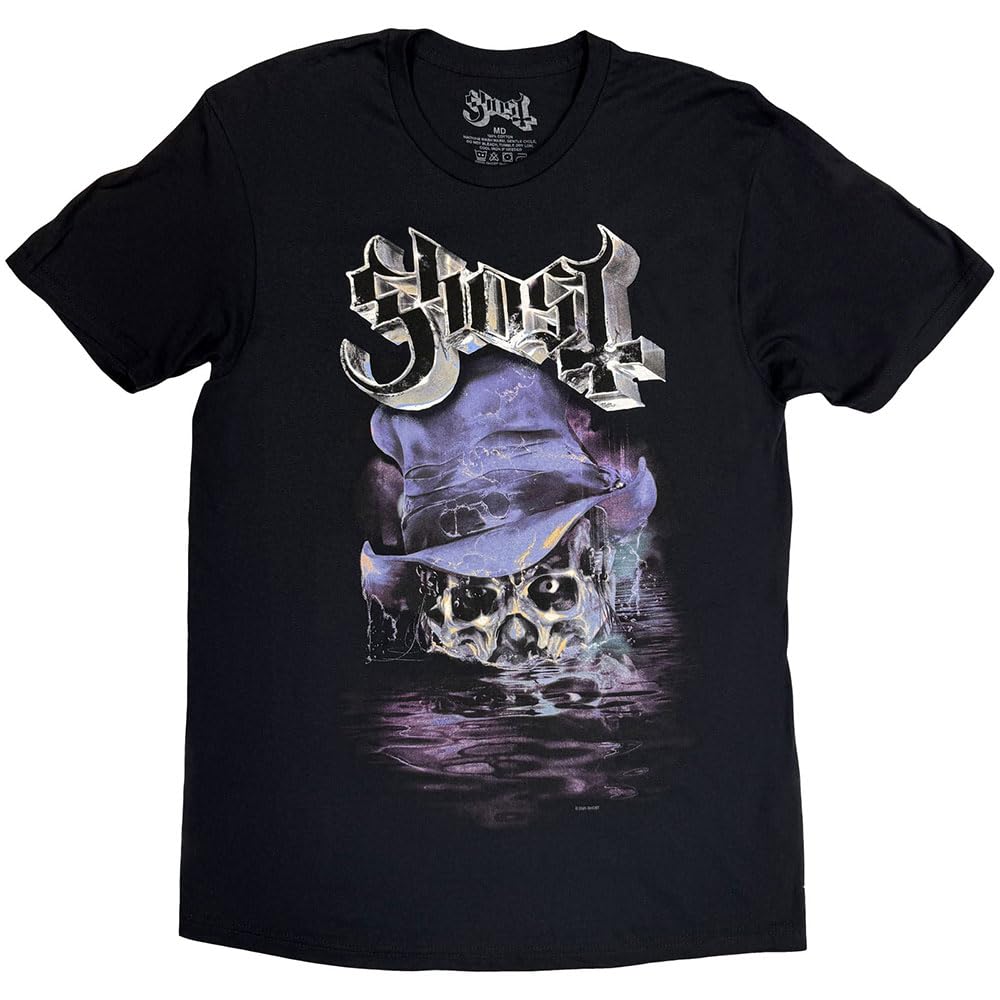 Ghost Unisex Black Skeletour Admat 25 Tour Dates T-Shirt In | Size: Medium