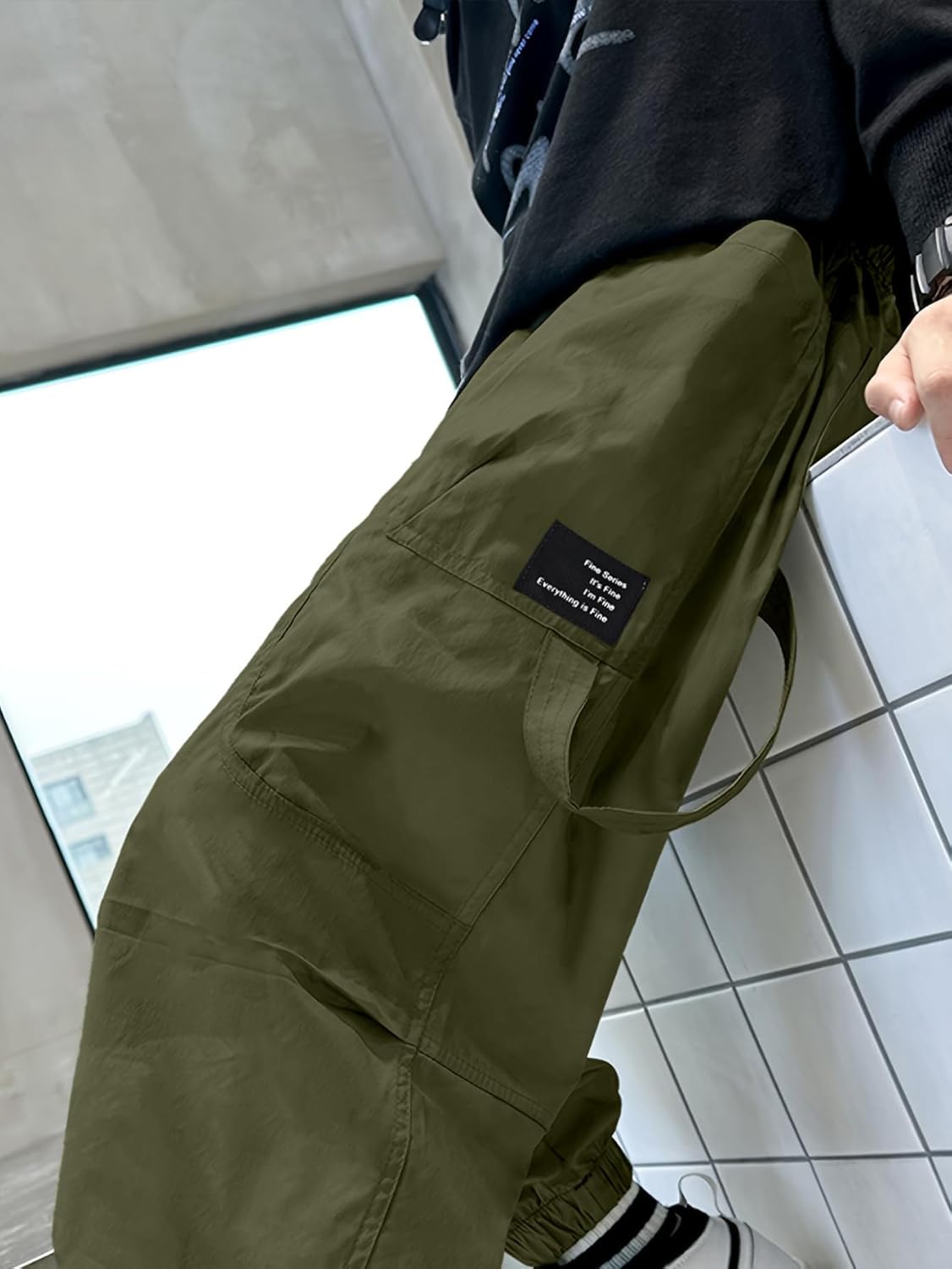 AOWKULAE Boys Casual Cargo Pants for Kids 5-14 Years - Image 2