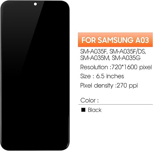 Miniatura 2 de Pantalla para Samsung Galaxy A03 Reemplazo de pantalla para Samsung A035 Pantalla LCD SM-A035F, SM-A035M, SM-A035G Pantalla táctil Digitalizador