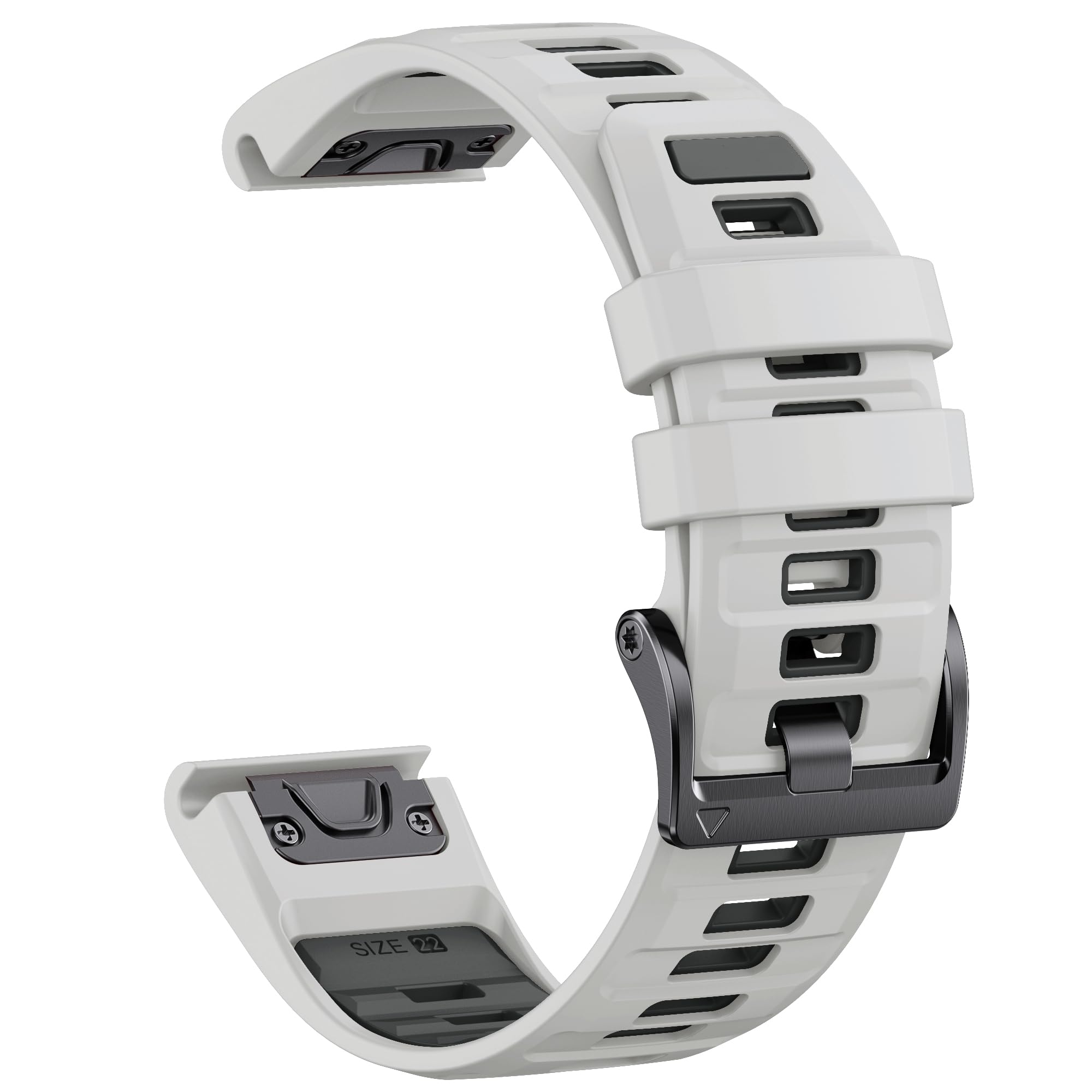 Double Color Silicone Band 22 mm Compatible with Garmin Fenix 8 | Fenix 7 | Fenix 5P | Approach S62/S60 | Fenix 6 | Fenix 5 | 6 Pro | 5 Plus | EPIX Pro 47mm
