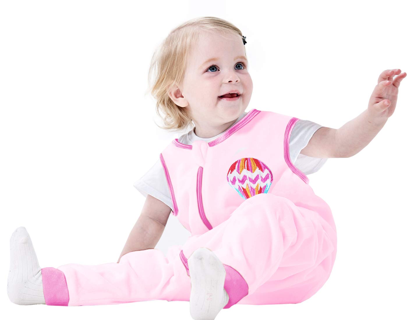 ililmmoe Bambino Unisex sacco nanna con piedini Sacchetto a pelo per ragazzi e ragazze pigiama del i cotone Indossabile Walking Sacco a pelo Coperta Tog1.5