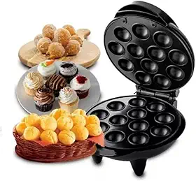 Mini Máquina De Cake Pop 12 Unidades Antiaderente Bolinho Elétrica 1000W 100V Pâo de Queijo Bolinhho de Chuva Empadinhas Pirulitos