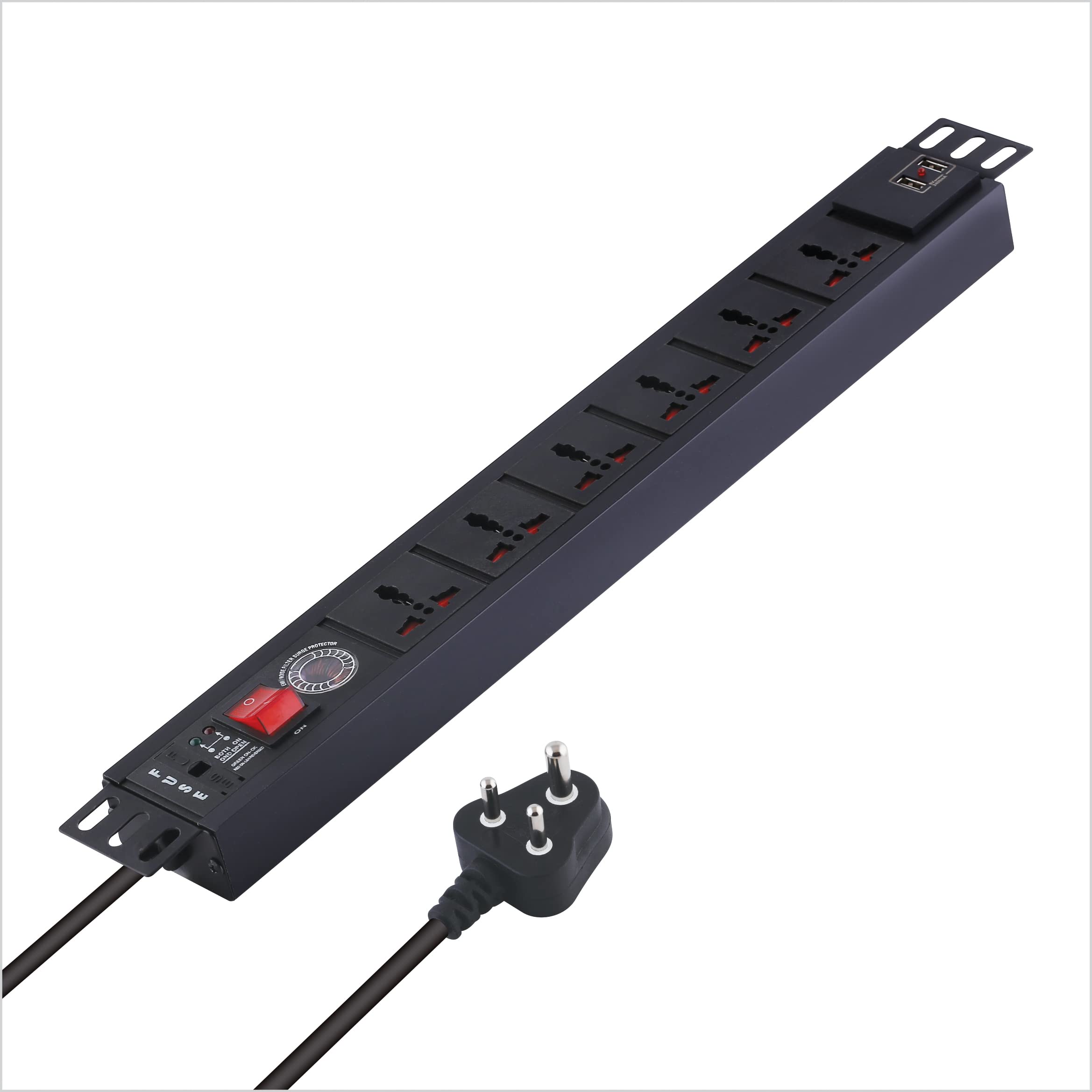 MX 6‑Outlet Extension Board 1500 W 6 A w/ 3 m Heavy‑Duty ISI Cord, Surge Protector, Child Safety Shutters, Aluminium Body + USB 2.1 A-picture-28