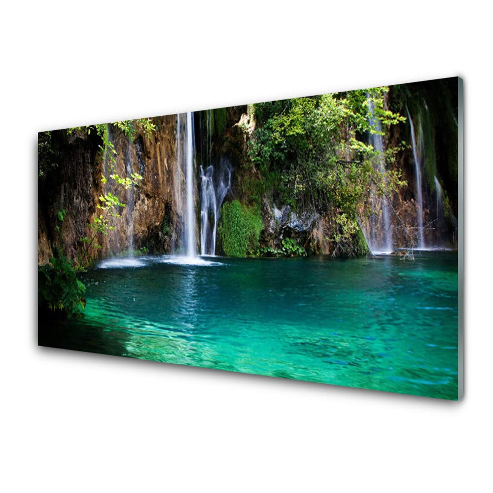 Déco murale moderne Tulup avec impression sur verre trempé 100x50cm de paysage de lac