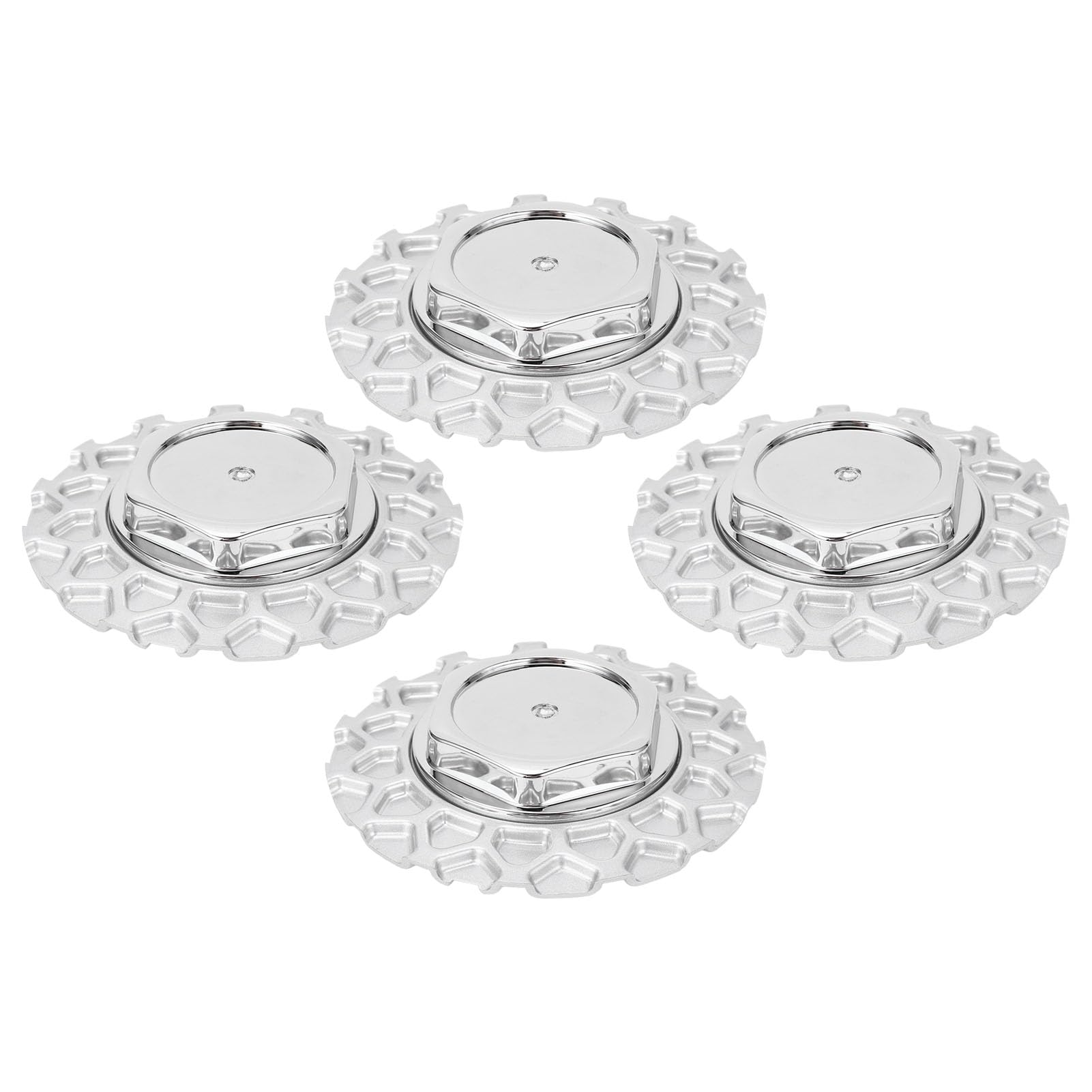 4 Pièces Capuchon Central de Roue 157mm Argent Structure Stable Forme de Ajustement Universel Capuchons de Moyeu de Jante de Voiture pour Véhicules Capuchon Central de