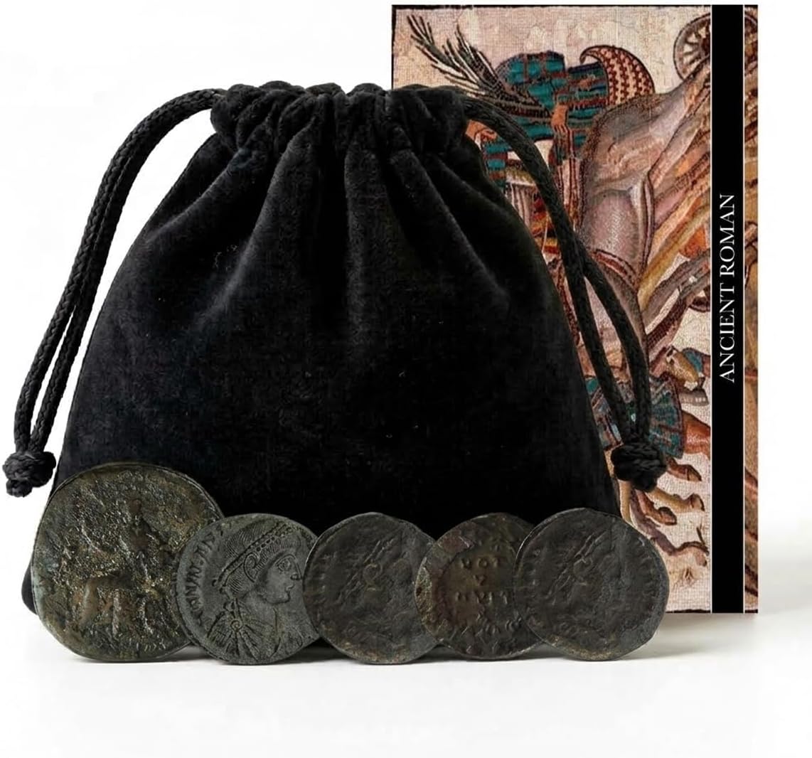 5 Original Imperial Roman Coins in a Coin Grab Bag - Rare Coins of Emperors, Gods & Legions - Coins Collection