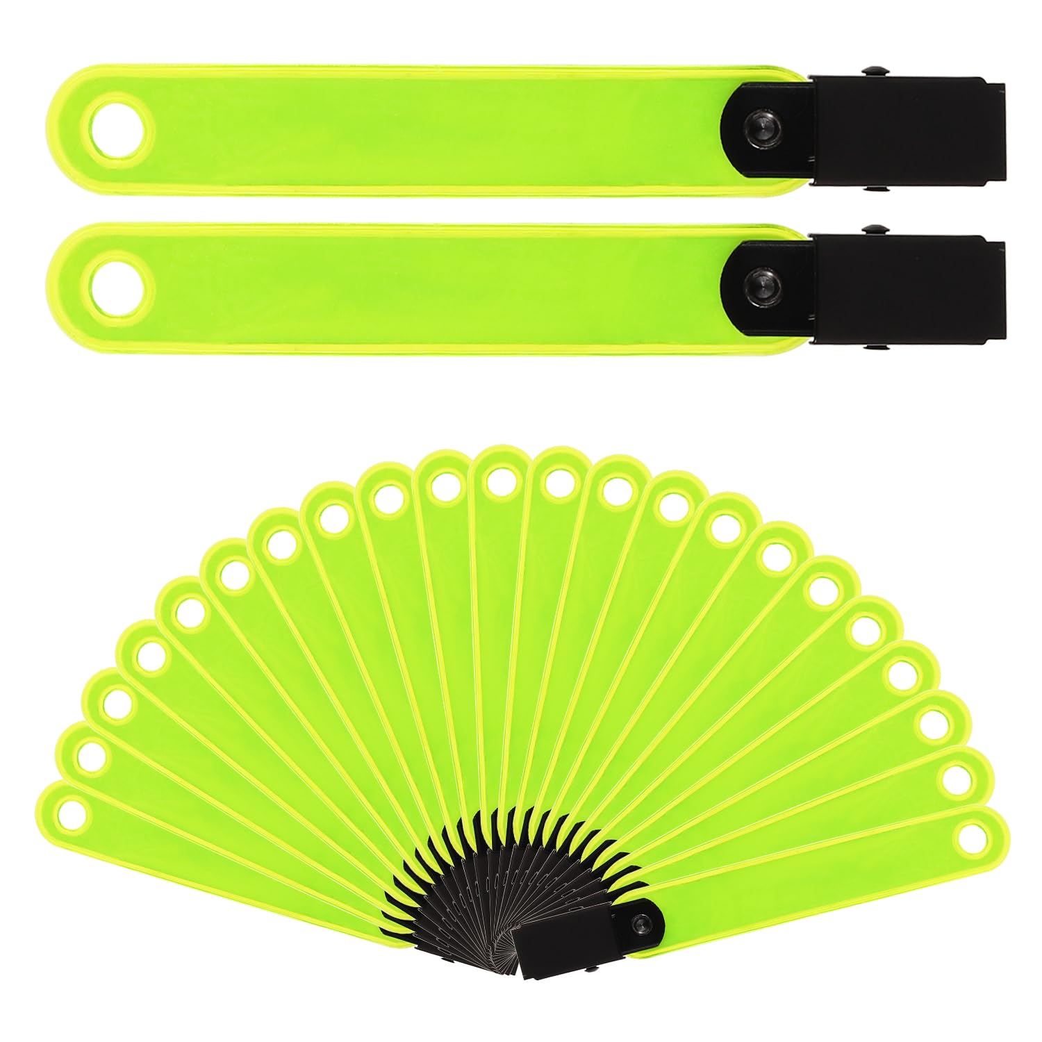 XIHIRCD 24pz Segnavia Riflettenti, Segnavia con Clip Giorno e Notte Segnavia Riflettenti da Caccia Puntine per Segnavia per Escursionismo All'Aperto Campeggio Caccia (Giallo Fluorescente)