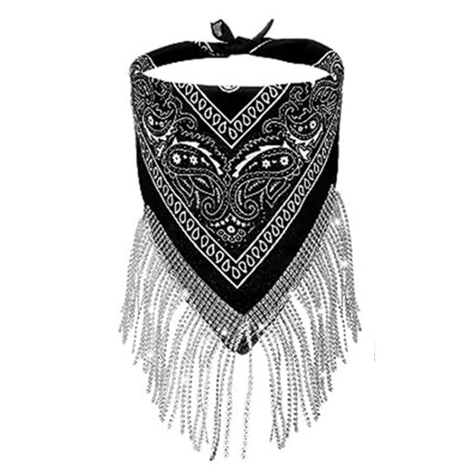 Bandana con flecos y sombrero de vaquero Weatern, bufanda de vaquera para despedida de soltera, pañuelo de vaquera