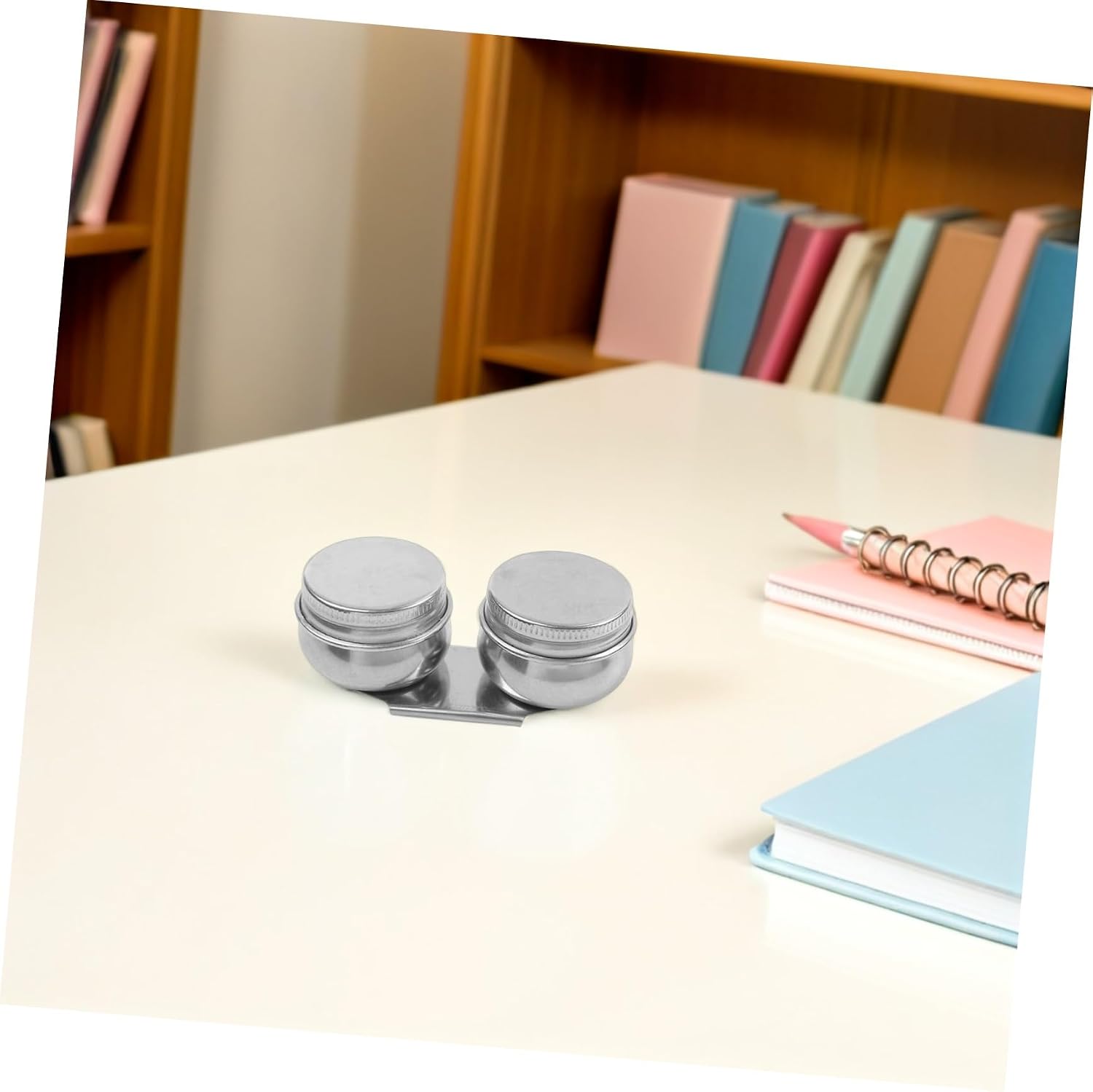 NUOBESTY Stainless Steel Palette Cup for Oil Painting Wide Mouth Brush Cleaning Pot with Clip Durable Drawing Supplies for Mixing and Pigment Storage