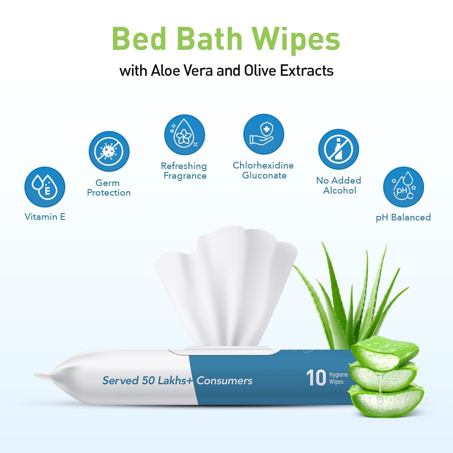 Everactiv Soft Body Cleansing Wet Bed Bath Wipes | Nourishing and Moisturizing | Extra Large | Body Sponging (Pack of 1) - Image 5 thumbnail