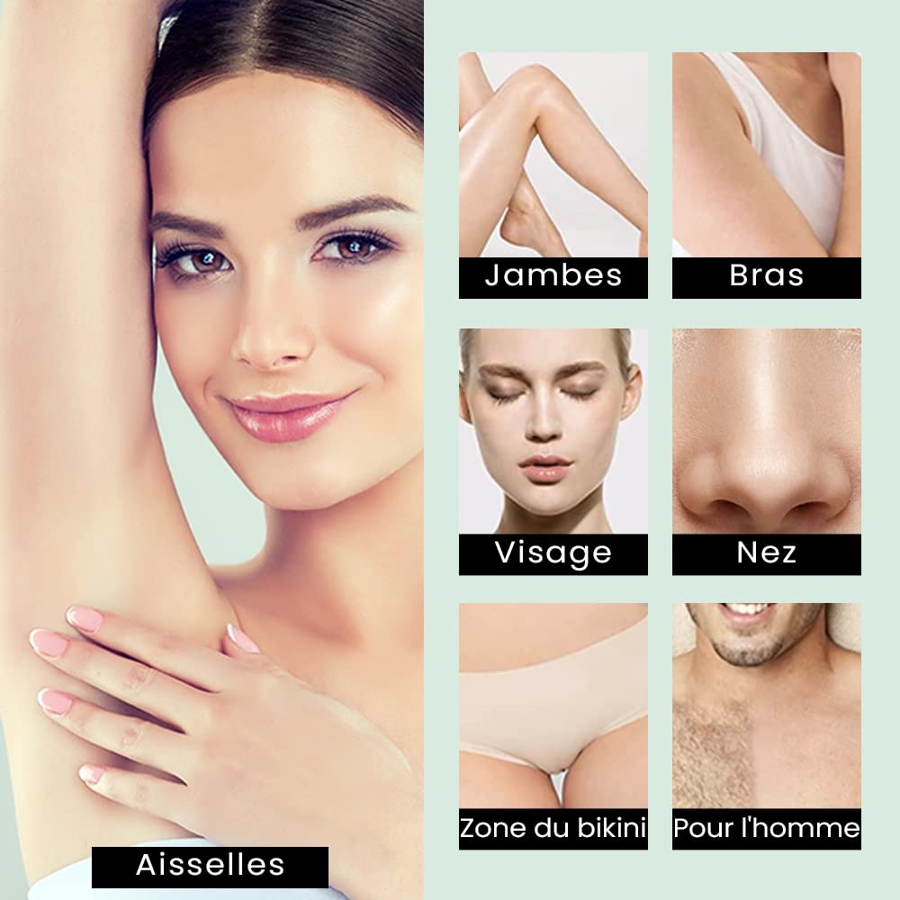 Waxer II Appareil Chauffe Cire Épilation - Épilateur Traité au Téflon avec Perles de 600 g, 30 Bâtonnets, pour le Corps - Machine d'Épilation à Cire Chaude