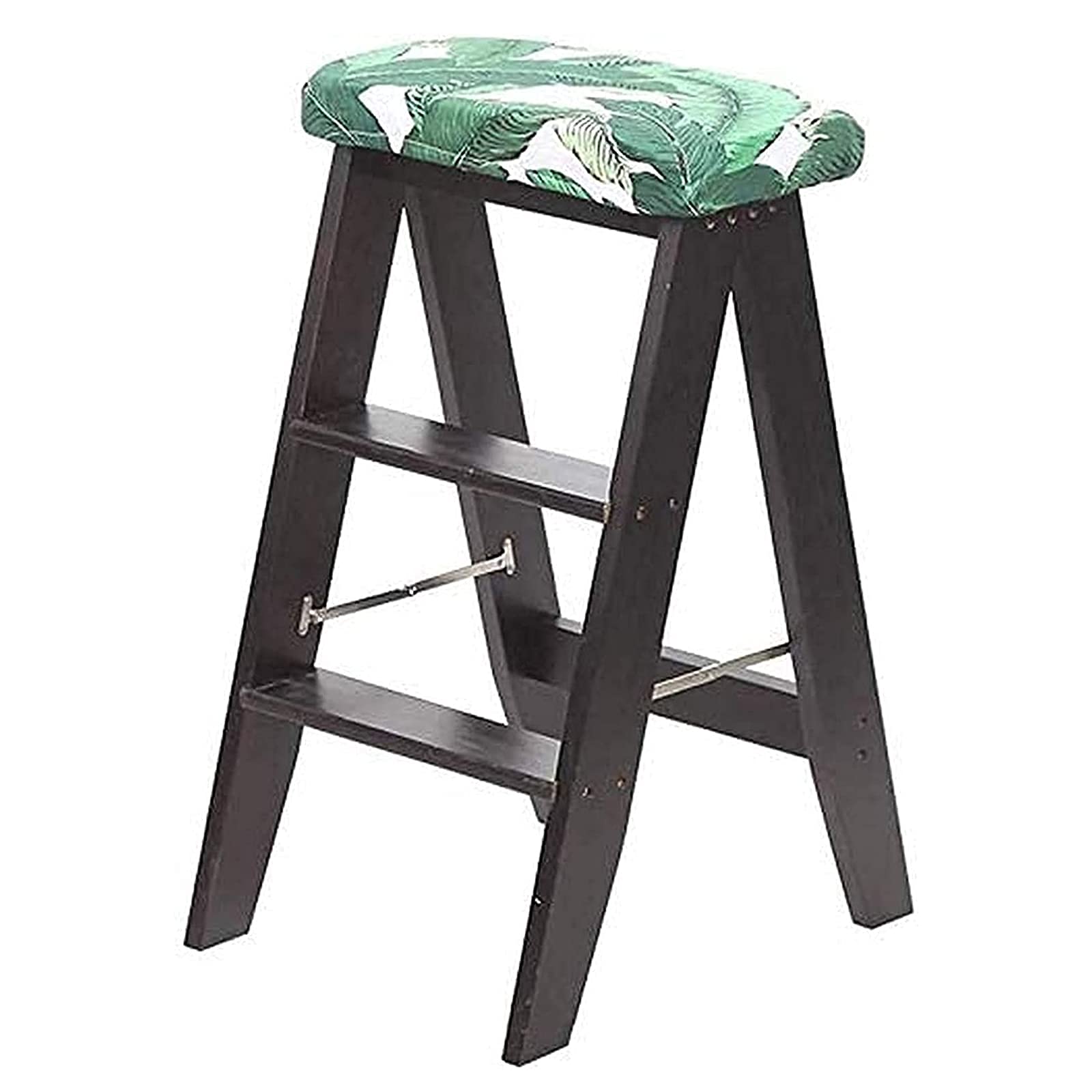 Chaise de dossier robuste et tabouret escabeau pliable portable en bois massif