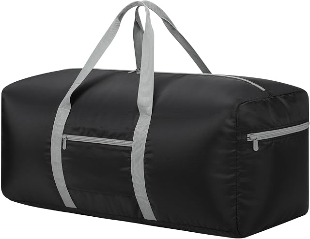 Sac de voyage pliable iFARADAY de 30 po, 75L, grand bagage léger avec poche pour bagages pour le voyage - noir pro