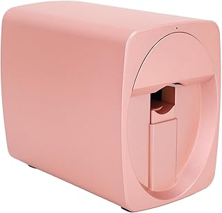 Máquina de Arte de Uñas Bricolaje, Posición la cámara: Patrón Personalizado Controlado con Control 2400 Ppi Impresora Uñas Inteligente Alta Definición para Viajes (Oro rosa)
