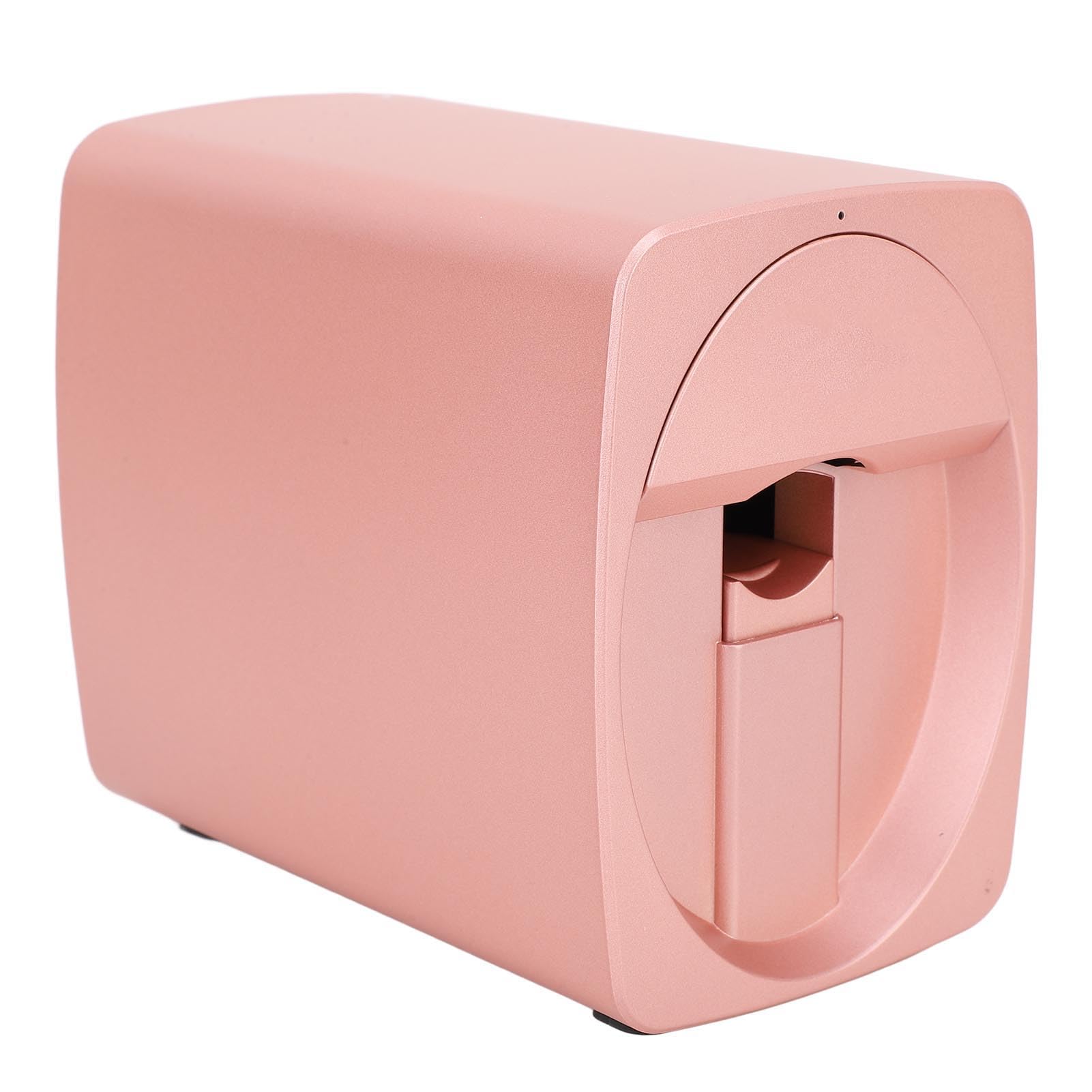 Impresora de Uñas, Reconocimiento Preciso Impresora de Uñas Estampadora Portátil Patrones Personalizados Aplicación Controlada para Viajes (Oro rosa)