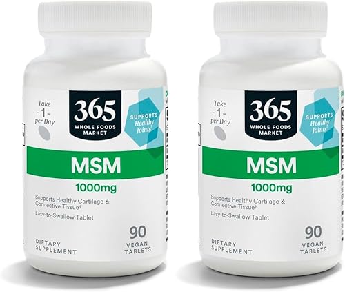 365 by Whole Foods Market, MSM 1000 Mg, 90 tabletas (paquete de 2)