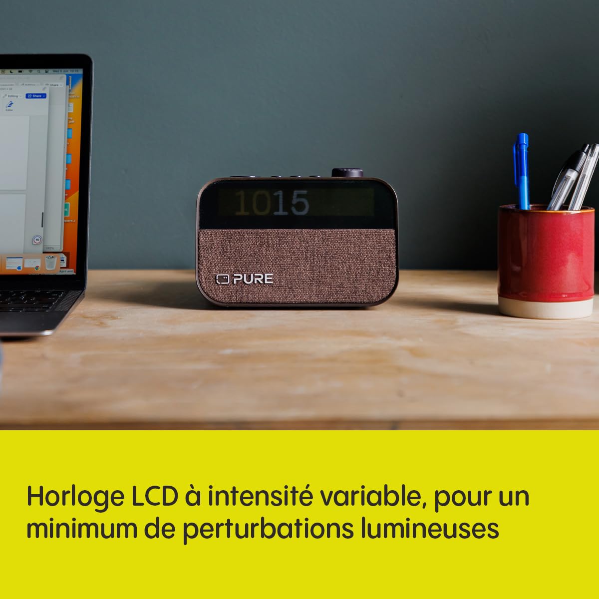 Pure Moment Charge Réveil sans Fil DAB+/FM Bluetooth Sons naturels Bruit Blanc Wake-up Light Noir