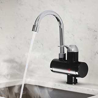 Elektrischer Wasserhahn Durchlauferhitzer Sofort Heizung Led KüChenarmatur 360° Elektrisch Armatur KüChearmatur Elektrische Warmwasserbereiter Klein Mit Temperaturanzeige für Haushalte Hotels usw