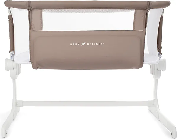 Baby Delight Beside Me Dreamer Bassinet | Bedside Sleeper & Baby Bassinet | 6-Position Height Adjustment | 100% GOTS Certified Organic Cotton Fabric | Organic Mocha