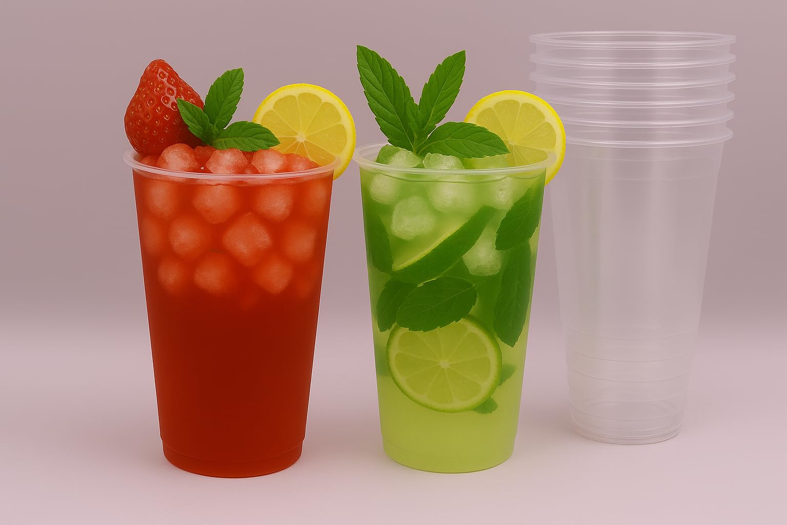 Sanjoma Chemical Solution Vasos Combicocktail 500 unidades - 13,4cm de altura y capacidad de 450ml - Pack vasos Reutilizables(25 lavados) - Material Polipropileno
