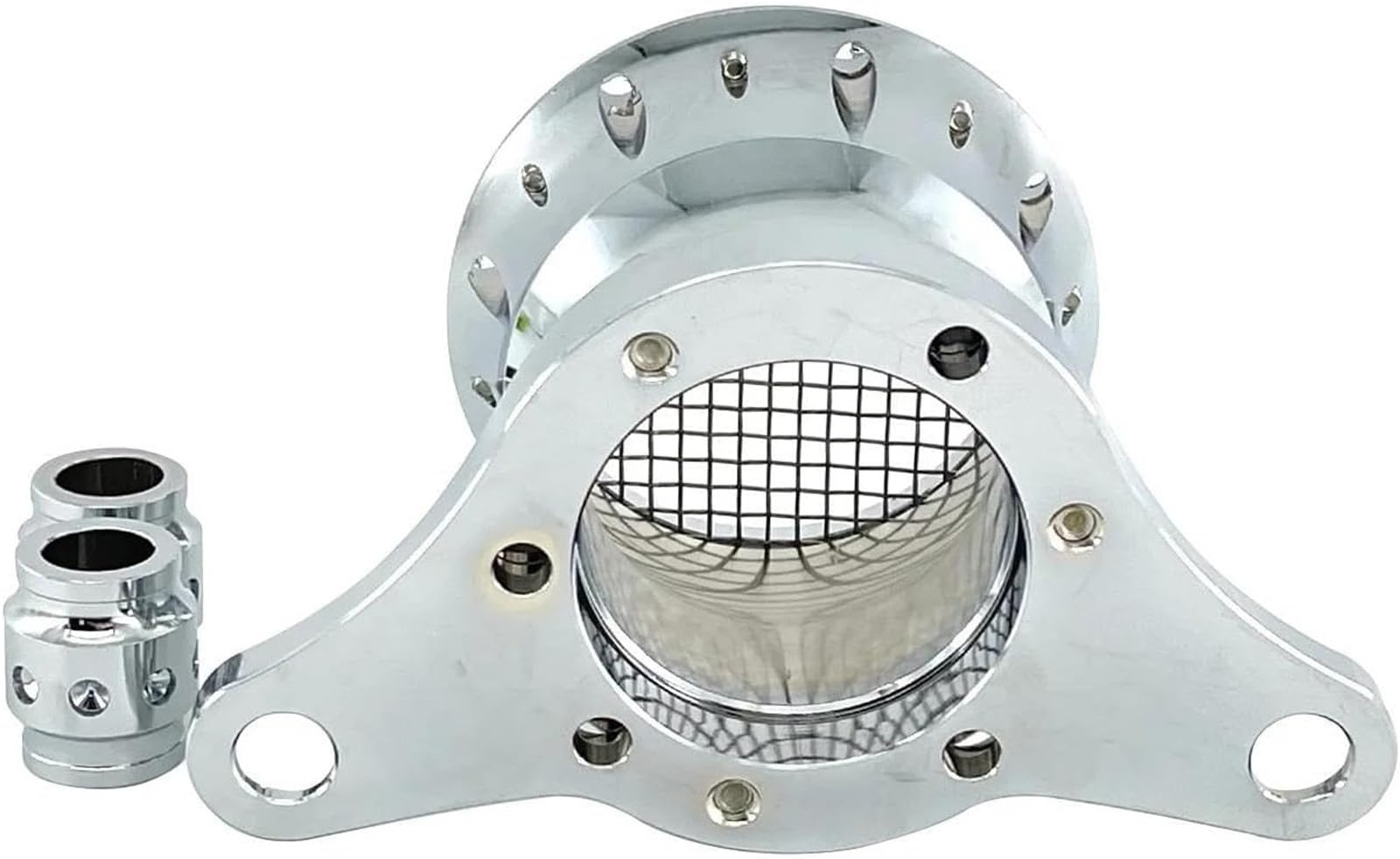 Drezzo Carburador cortacésped Piezas de Motor Carburador para Harley Motocicleta Retro Filtro Aire Limpiador(Chrome)