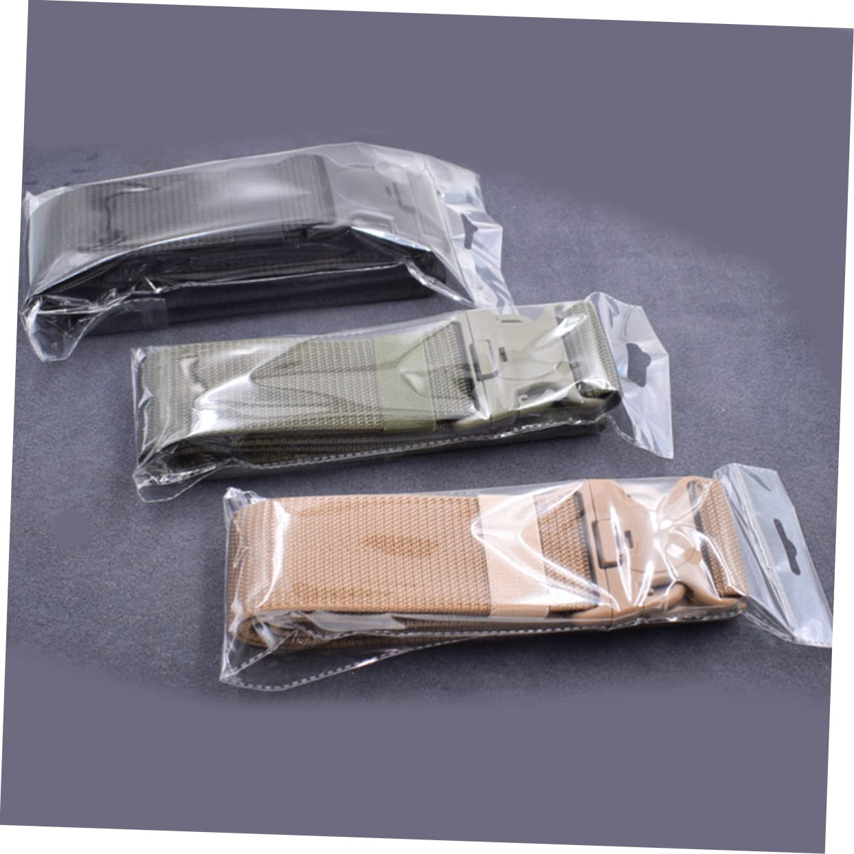 COLLBATH Adjustable Outdoor Belt Green Plastic Buckle Quick-release 120x5.5x0.3cm