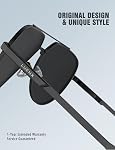 LUENX Aviator Lunettes de soleil pour hommes Femmes Polarized UV400 & Conduite anti-glace